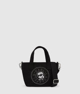 KarlLagerfeld Ikon Circle Rhinestones Shopper Black
