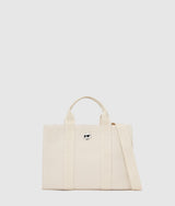 KarlLagerfeld Ikon Choupette Pin Square Tote Bag Off White