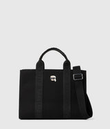 KarlLagerfeld Ikon Pin Square Tote Bag Black
