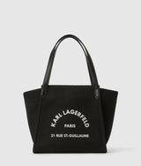 KarlLagerfeld Rue St-Guillaume Winged Tote Bag Black