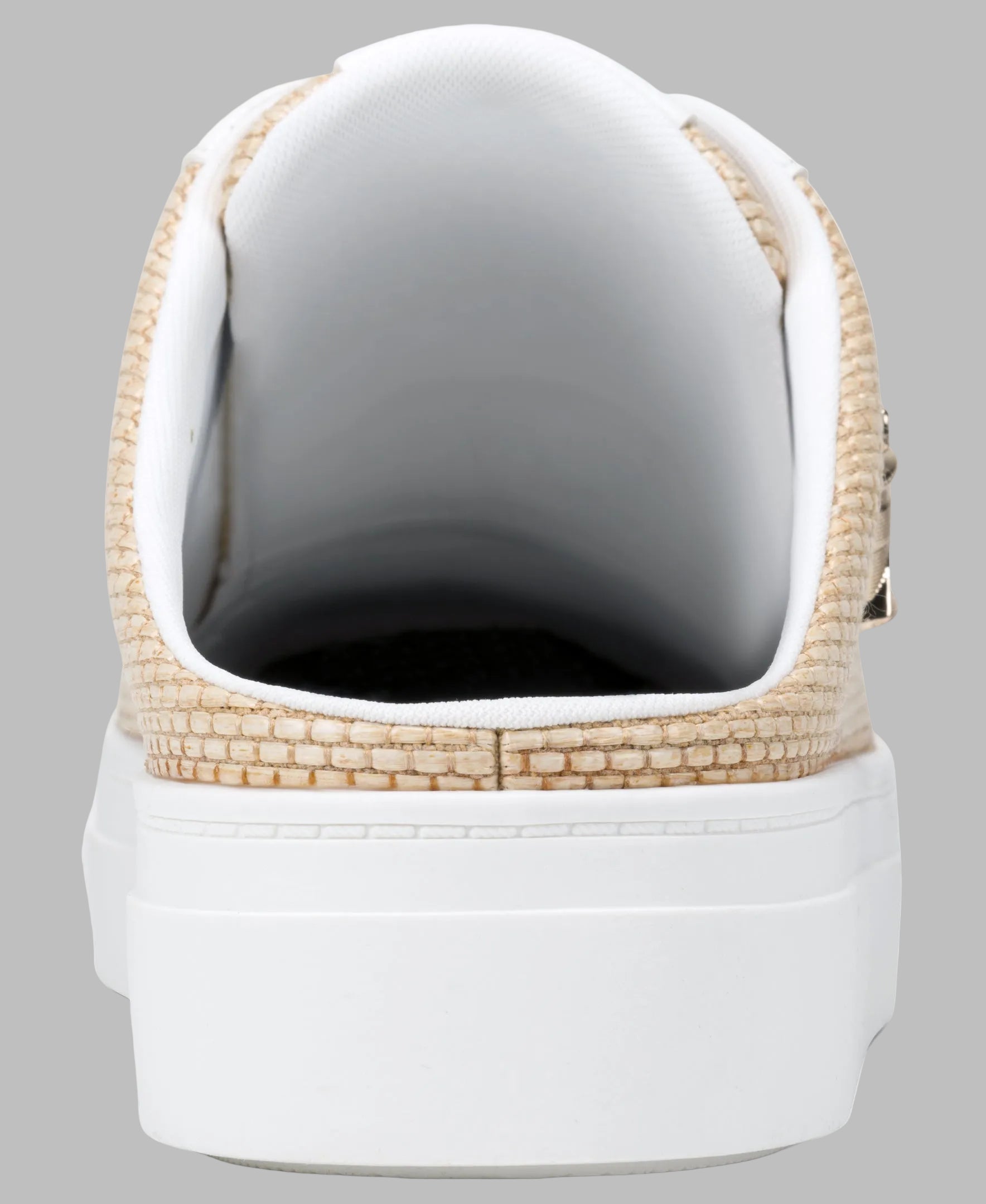 KarlLagerfeld Cambria atelier mule with pins natural/brt wht