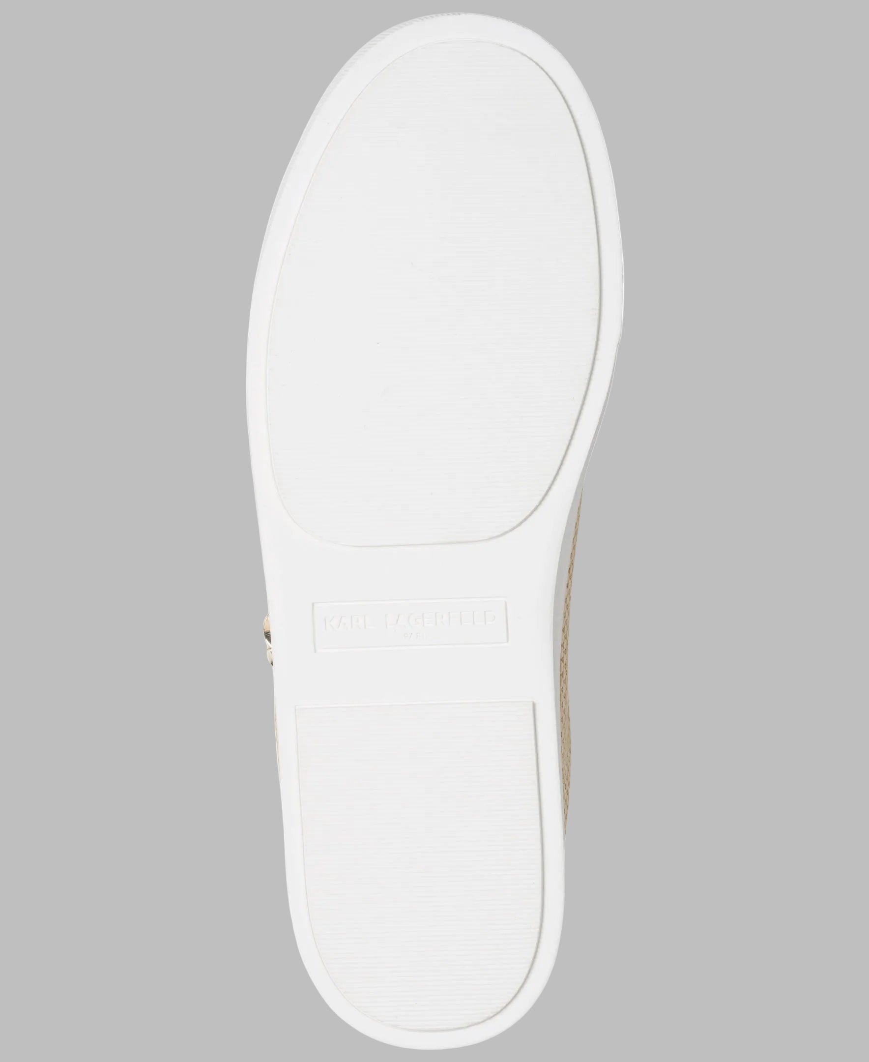KarlLagerfeld Cambria atelier mule with pins natural/brt wht