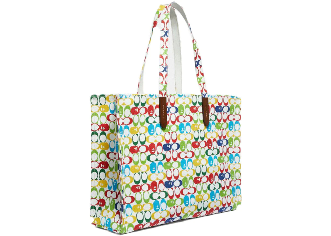 Coach X Bape Tote 47 Signature Canvas With Ape Head Brass/Multi