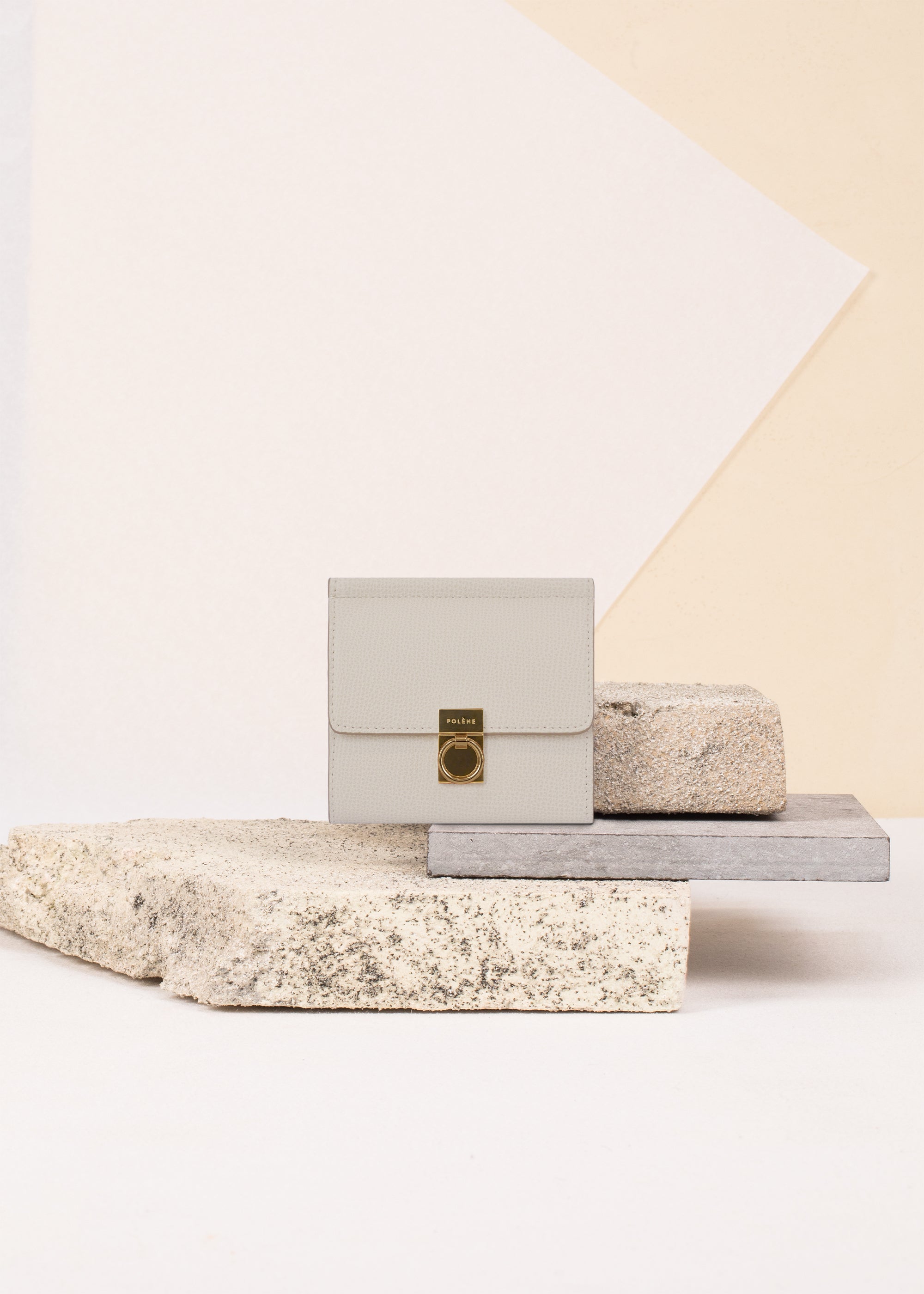 Polene Numéro Sept Wallet - Textured Chalk