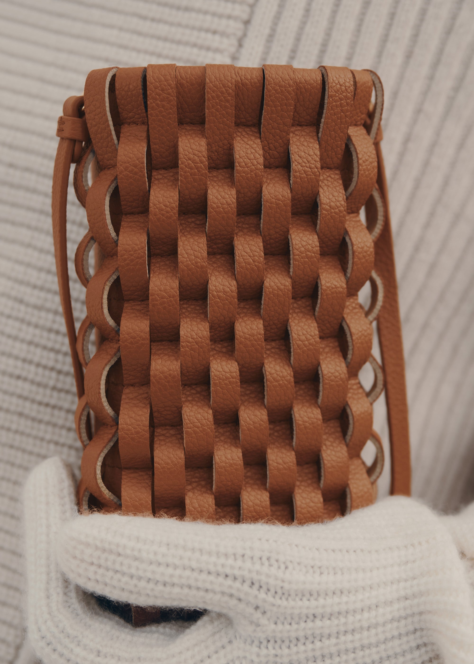 Polene Onda Phone Case - Cognac