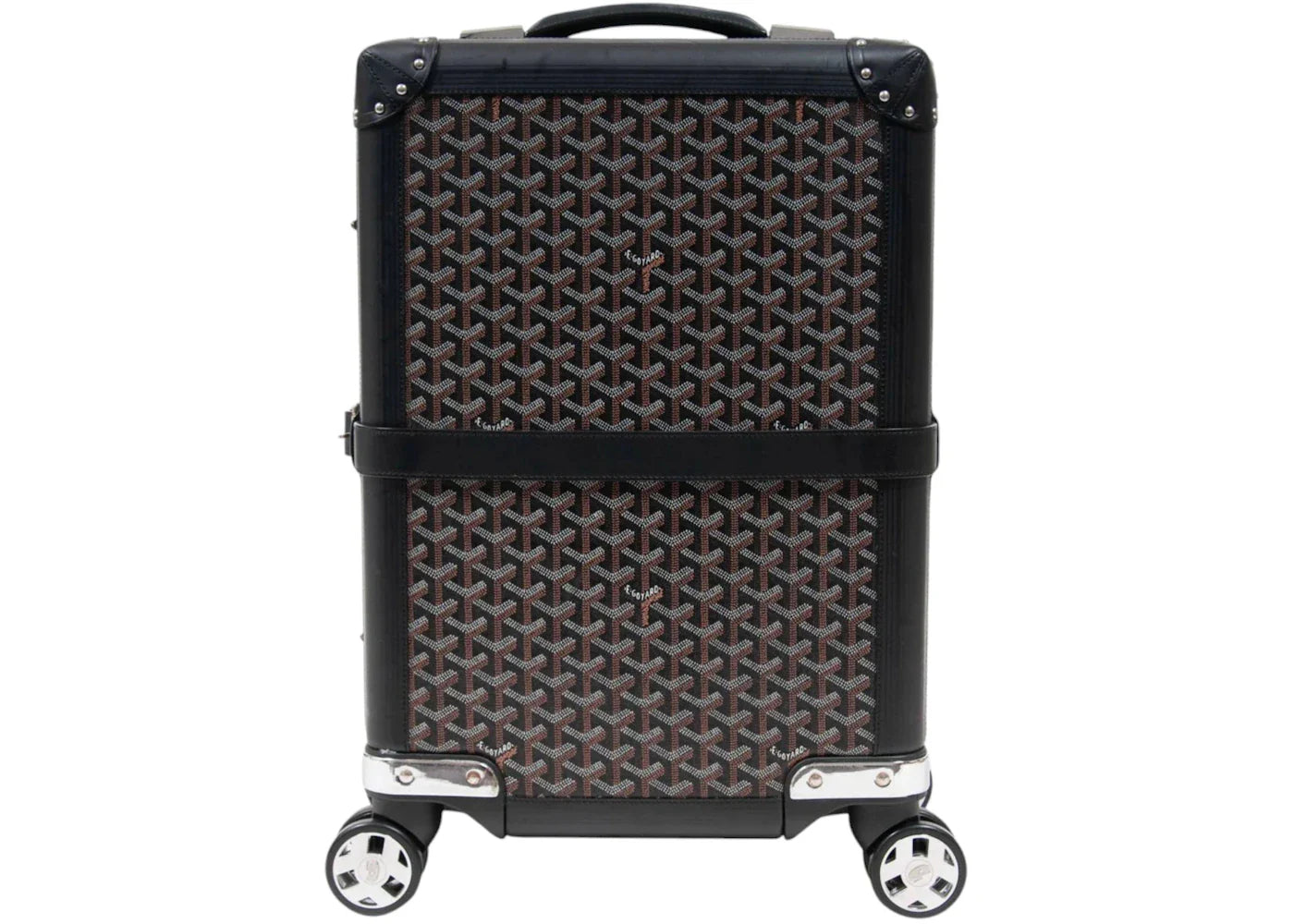 Goyard Aba Bourget Suitcase Goyardine Black