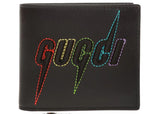 Gucci Bifold Wallet Blade Embroidery Black