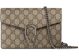 Gucci Dionysus Chain Wallet Gg Supreme Beige/Ebony