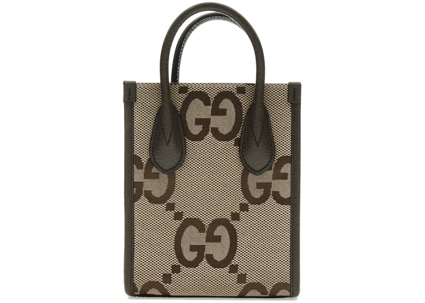 Gucci Jumbo Gg Tote Bag Mini Camel/Ebony