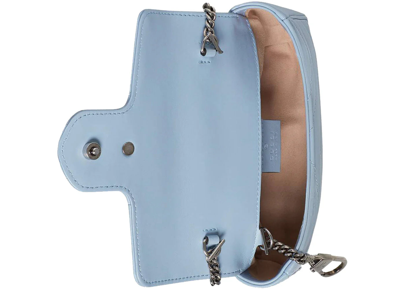 Gucci Gg Marmont Matelasse Super Mini Bag Pastel Blue