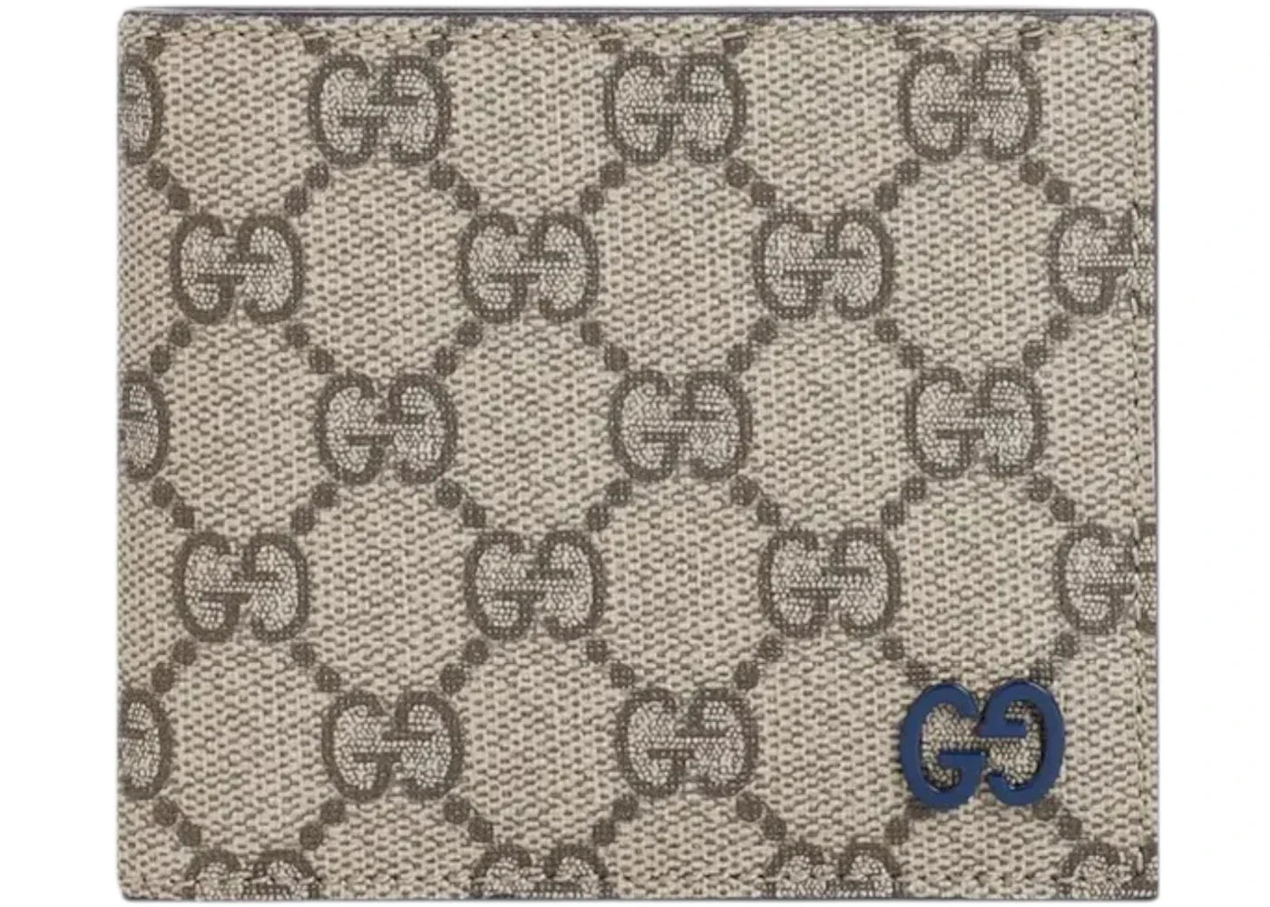 Gucci Monogram Bifold Wallet Beige/Ebony/Blue