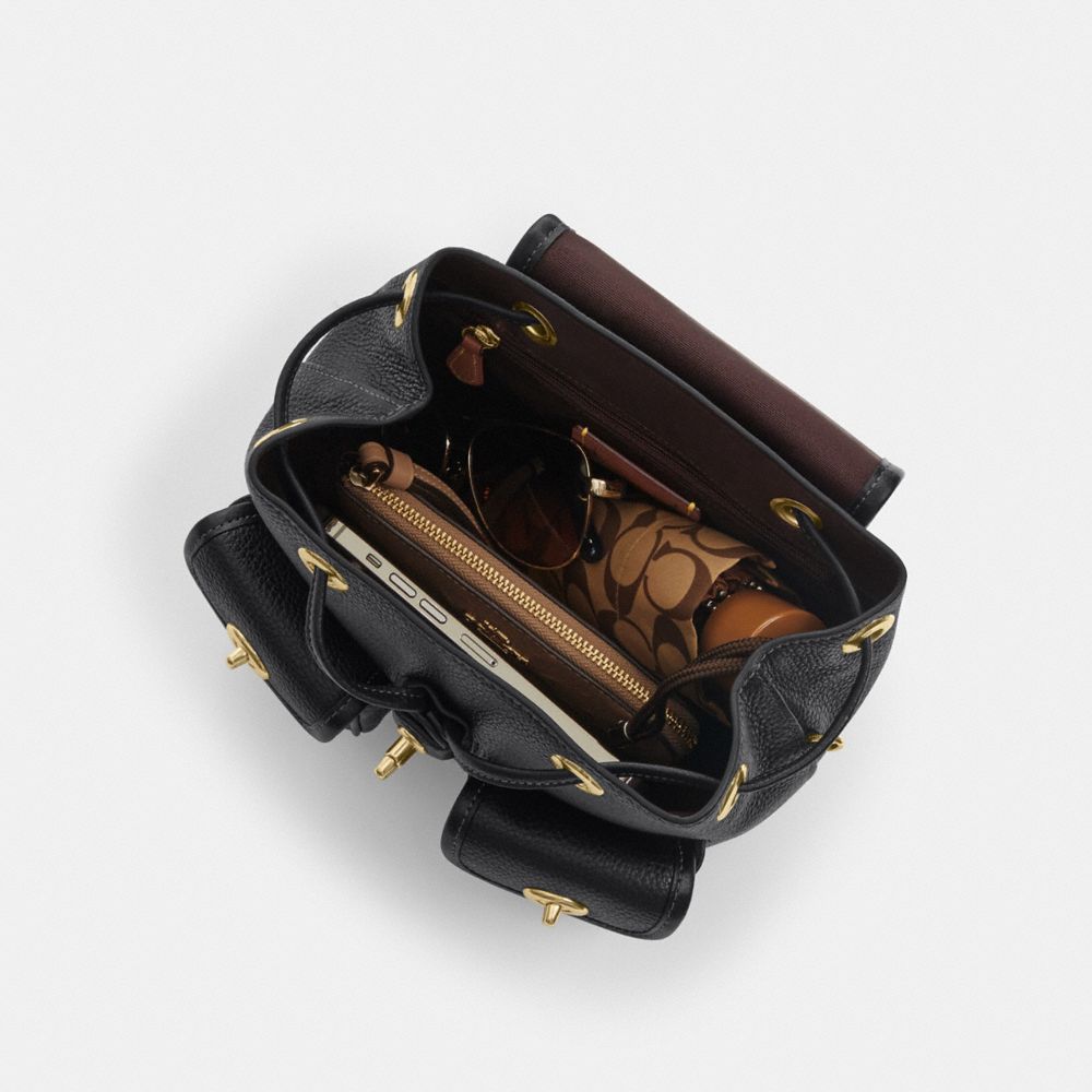 Coach Hadley Backpack Gold Black