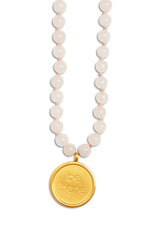 Alo Yoga Rose Quartz Mala Necklace