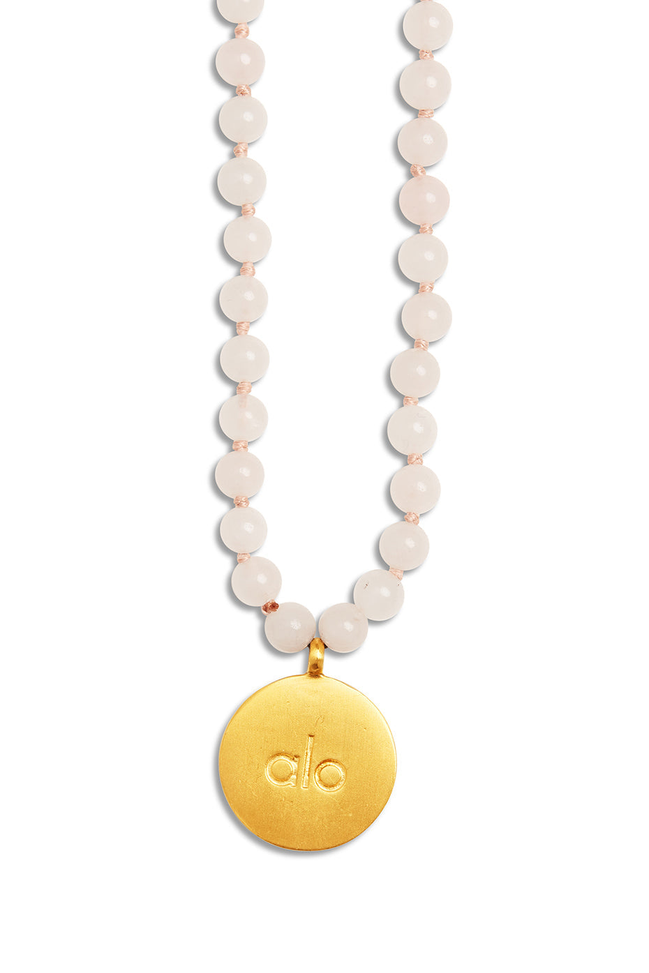Alo Yoga Rose Quartz Mala Necklace