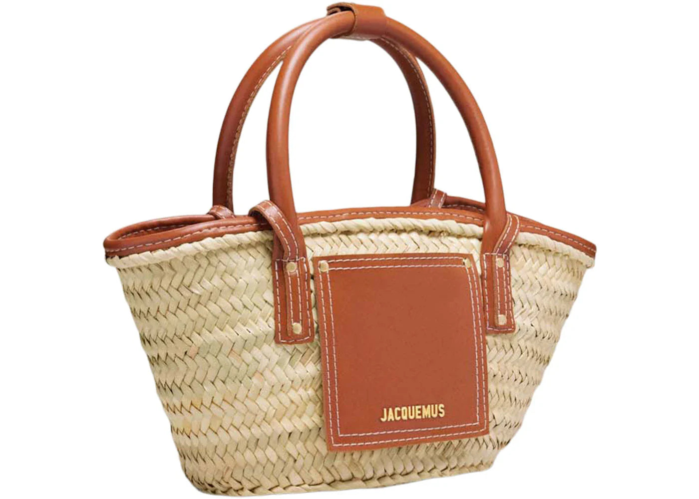 jacquemus basket bag le petit panier soli light brown