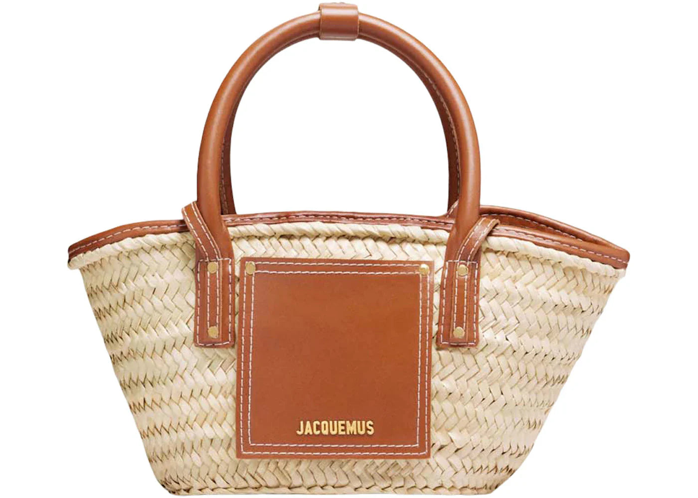 jacquemus basket bag le petit panier soli light brown