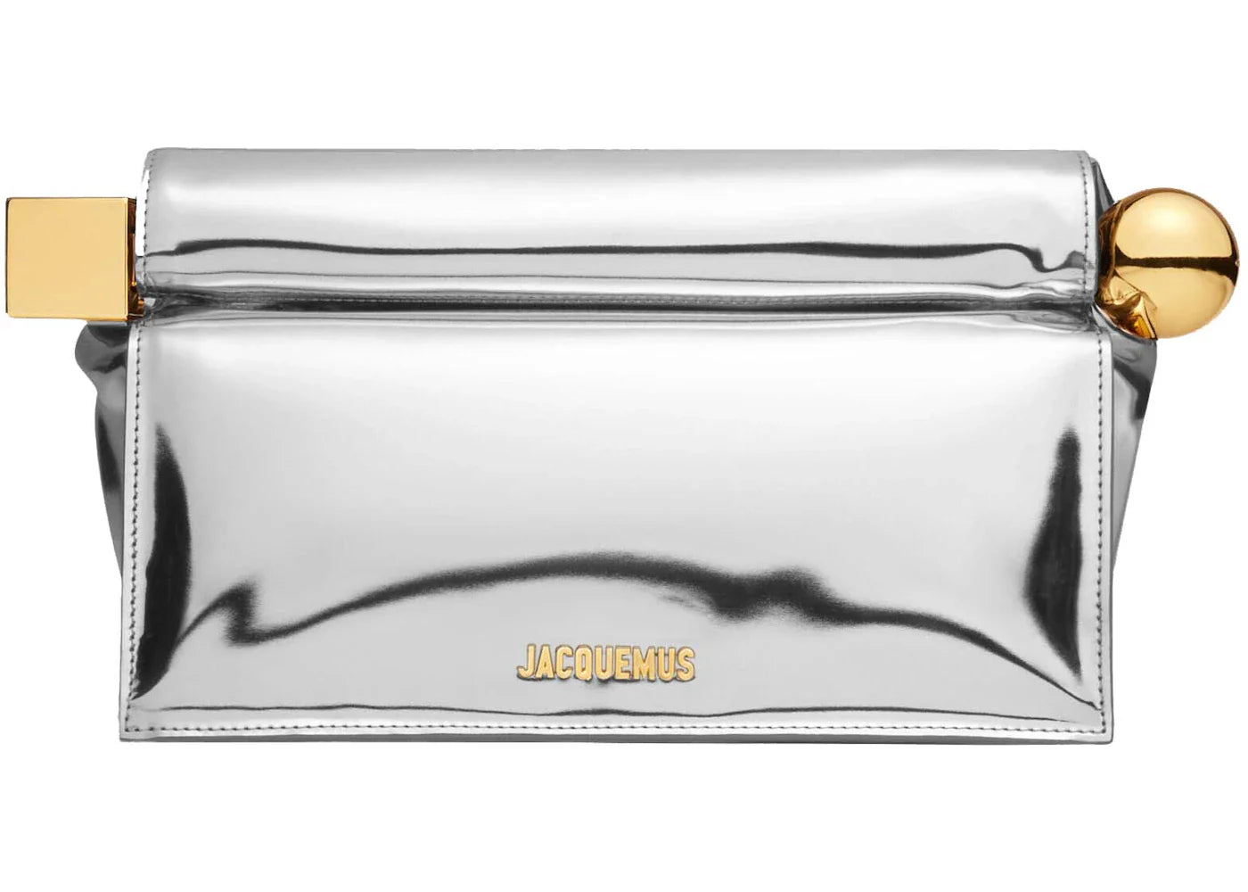 Jacquemus La Pochette Rond Carr?© Silver