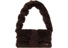 Jacquemus Le Bambidou Fur Shoulder Bag Dark Brown