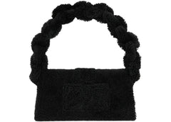 jacquemus le bambidou shearling flap bag black