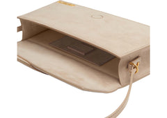 jacquemus le bambino long flap bag dark beige