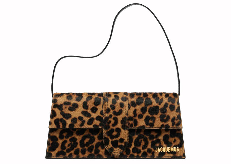 jacquemus le bambino long flap bag leopard print