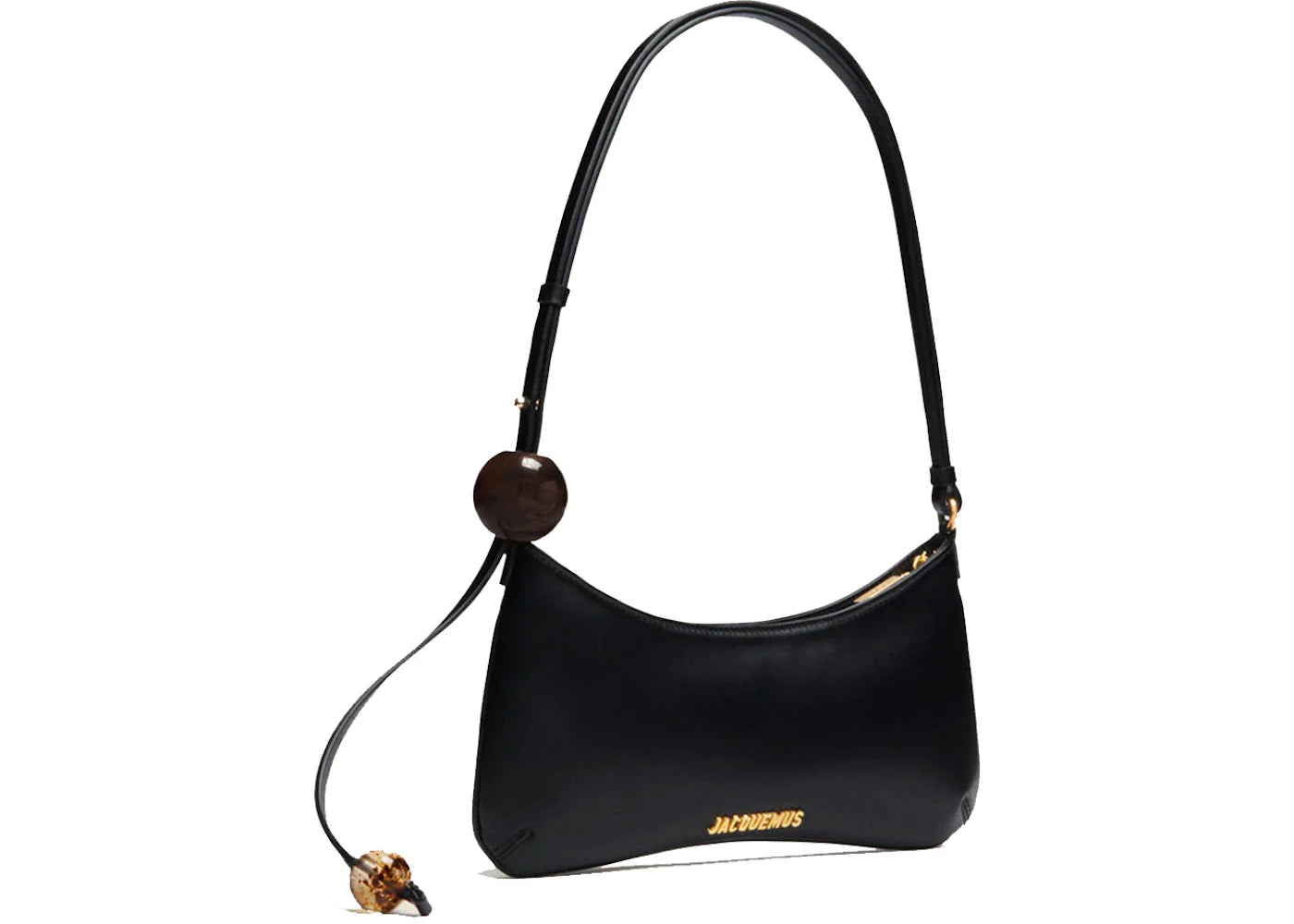 Jacquemus Le Bisou Perle Shoulder Bag Black
