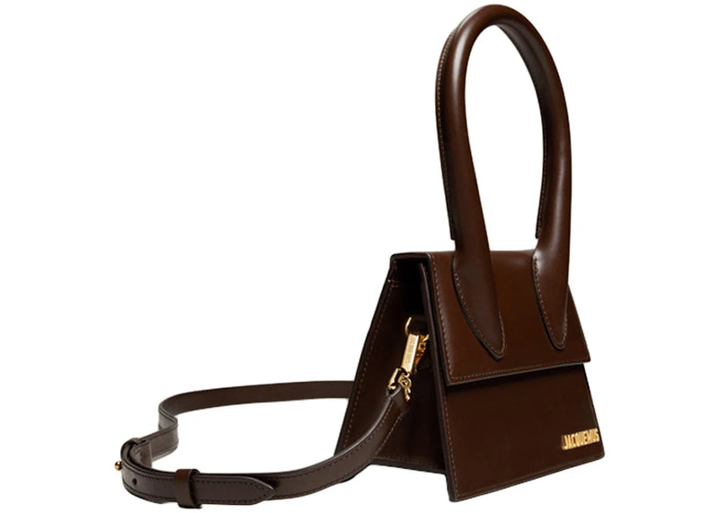 jacquemus le chiquito moyen signature handbag dark brown