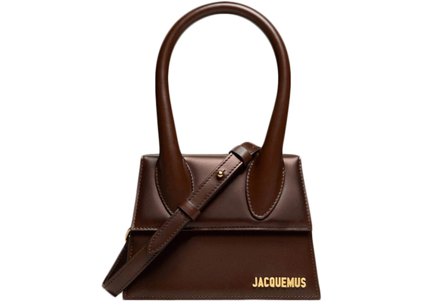 jacquemus le chiquito moyen signature handbag dark brown