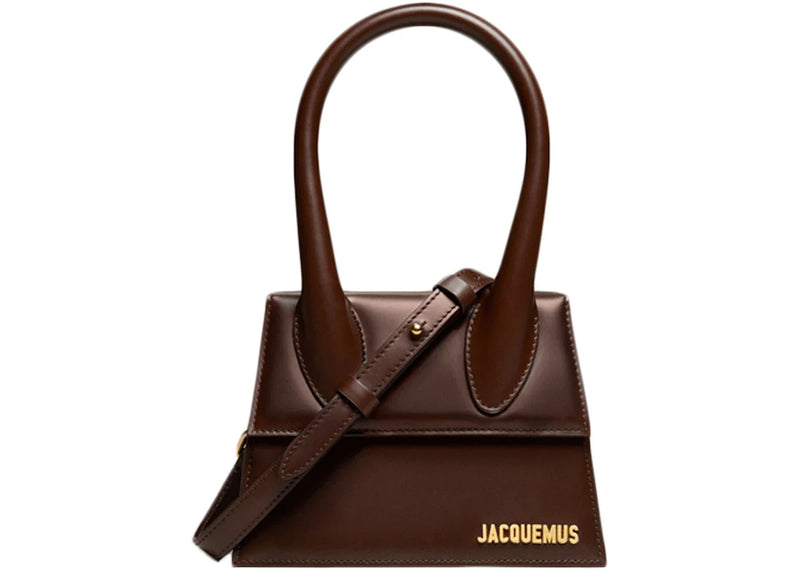 jacquemus le chiquito moyen signature handbag dark brown