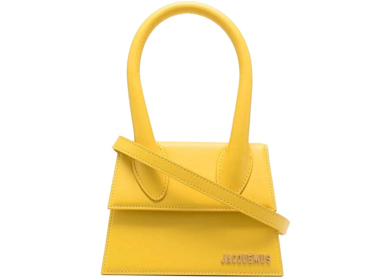 jacquemus le chiquito moyen top-handle bag warm yellow