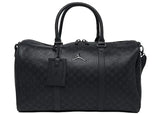 Jordan Monogram Leather Duffle Bag Black