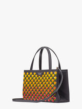 KateSpade Sam Icon Floral Embellished Nylon Small Tote Black Multi