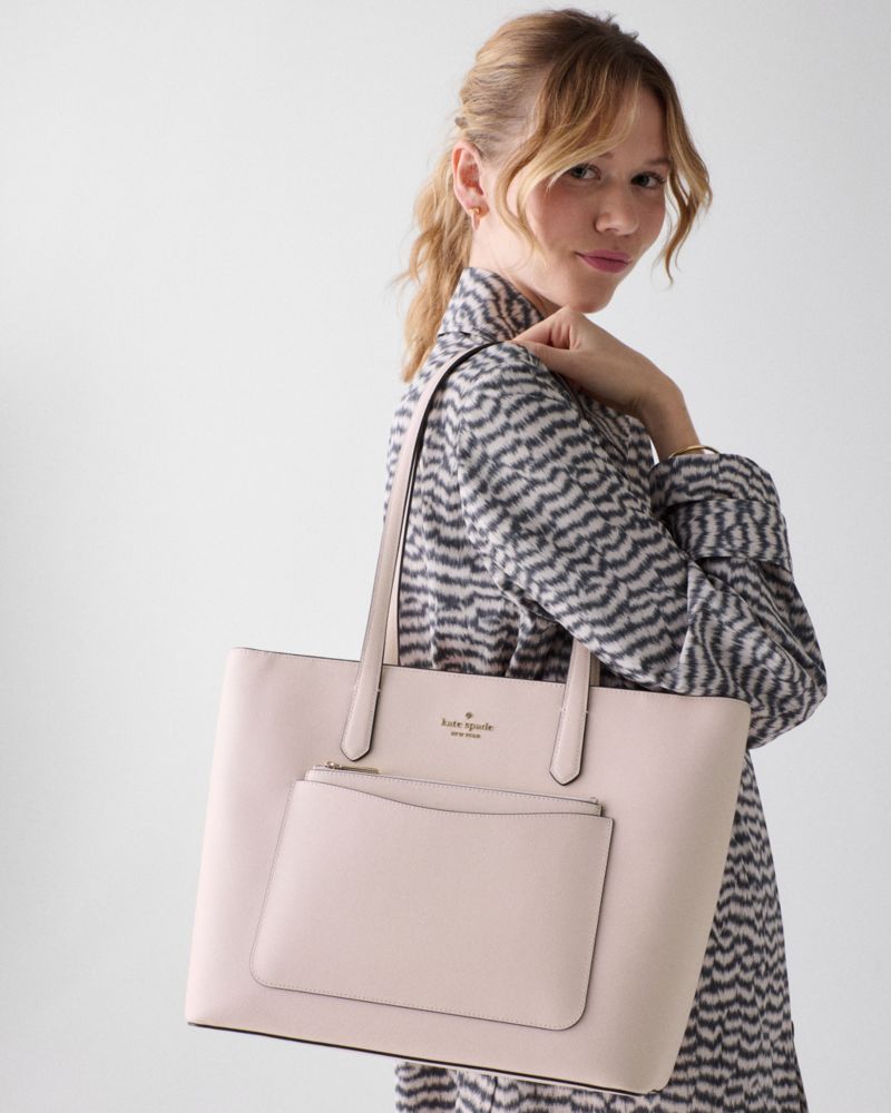 KateSpade Staci Large Tote Set Powdered Sugar