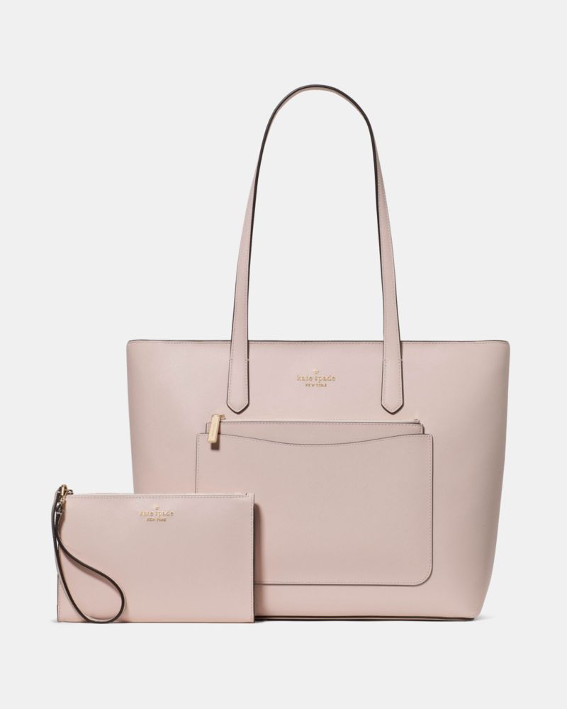 KateSpade Staci Large Tote Set Powdered Sugar