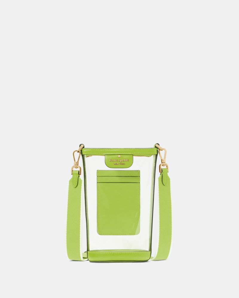 KateSpade Clare Clear Phone Crossbody Grasshopper Green