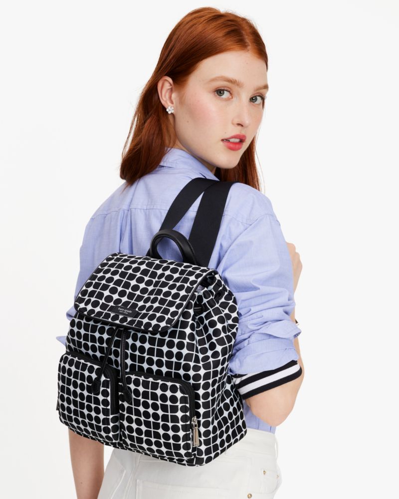 KateSpade Noel Jacquard Backpack Black Multi