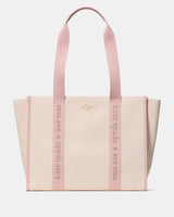 KateSpade Kip Canvas Large Tote Bag Rose Smoke Multi