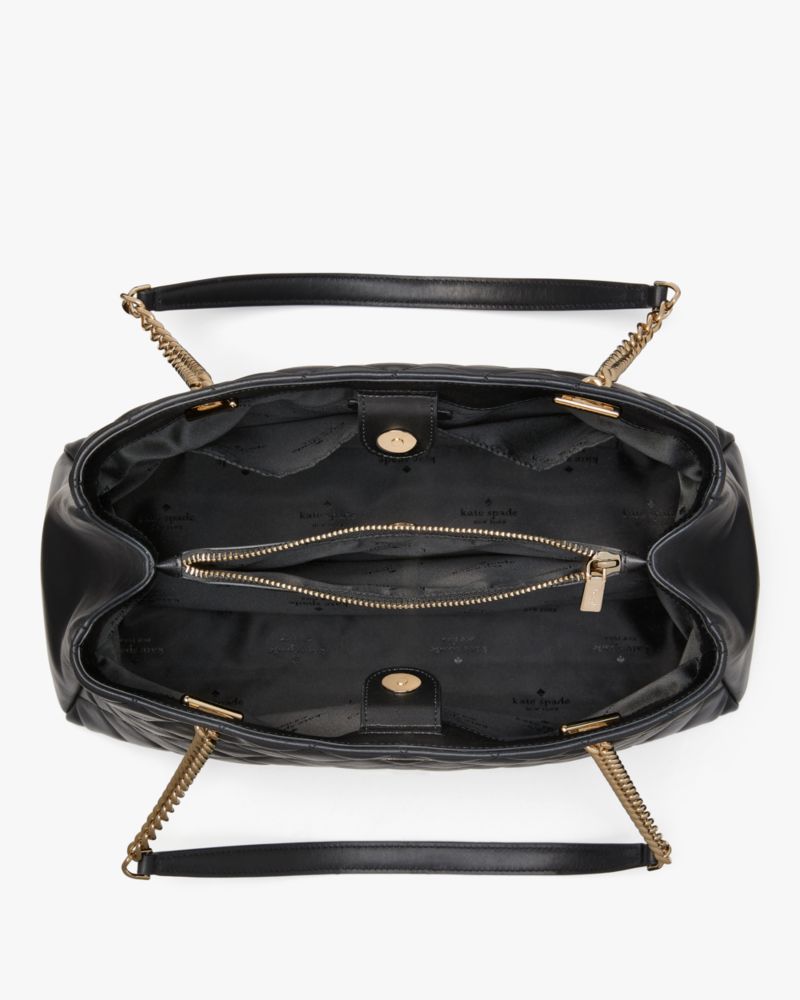 KateSpade Carey Quilted Tote Black