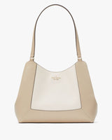 KateSpade Lena Colorblock Large Triple Compartment Shoulder Bag Light Sand Multi