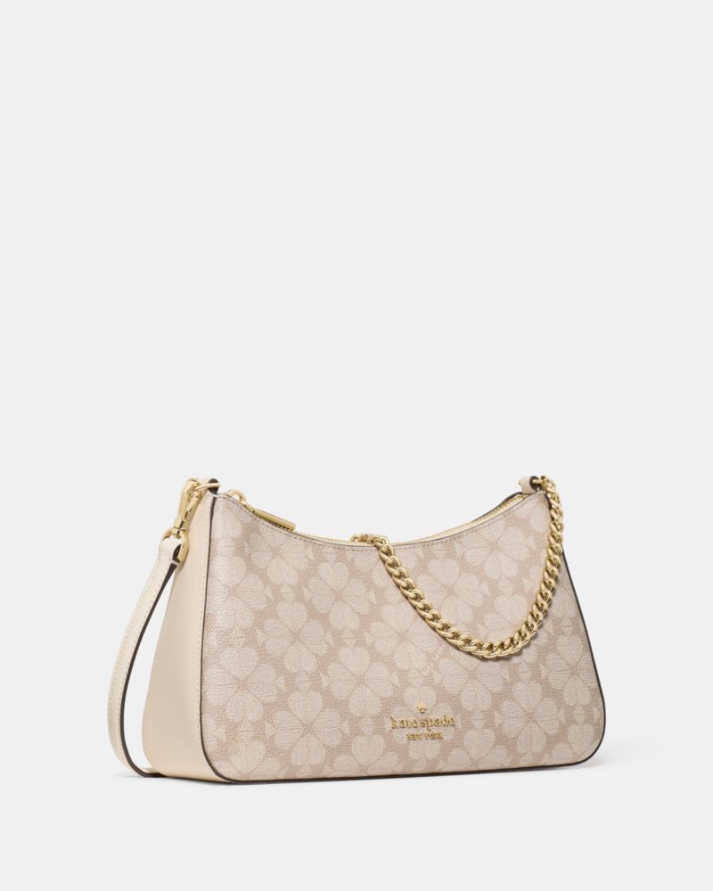 KateSpade Signature Spade Flower Medium Convertible Crossbody Dark Beige Moon Dust