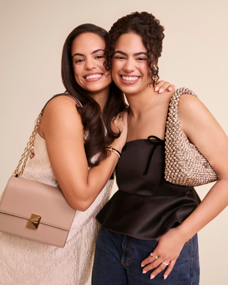 KateSpade Deco Chain Shoulder Bag Timeless Taupe