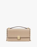 KateSpade Deco Mini Flap Chain Crossbody Timeless Taupe