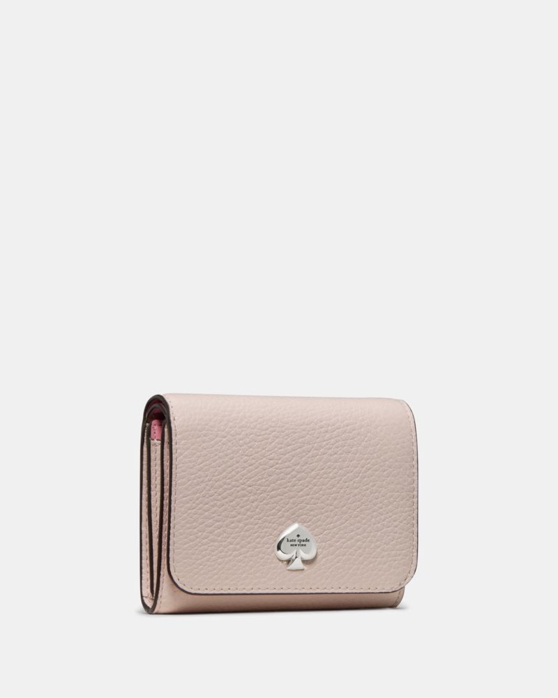 KateSpade Kayla Small L Zip Wallet Powdered Sugar