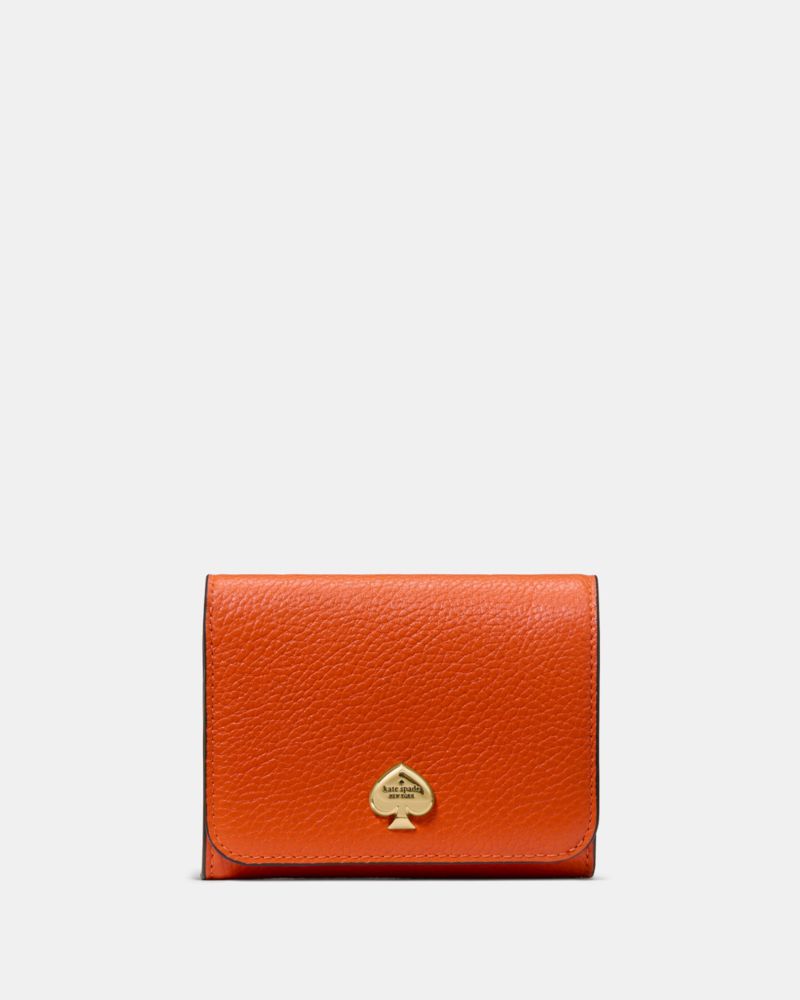 KateSpade Kayla Small L Zip Wallet Fiery Orange