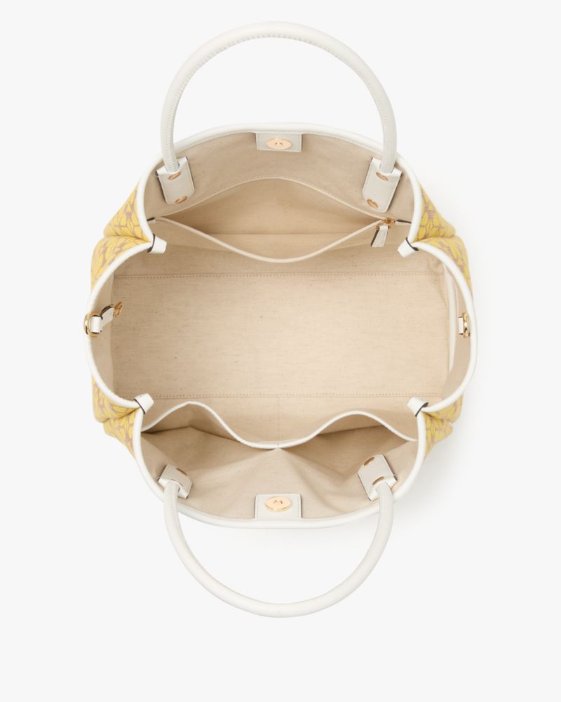 KateSpade Spade Flower Jacquard Medium Everything Tote Yellow Multi