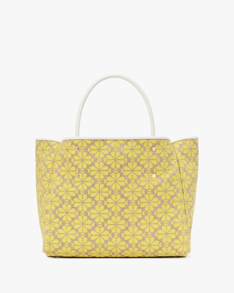 KateSpade Spade Flower Jacquard Medium Everything Tote Yellow Multi