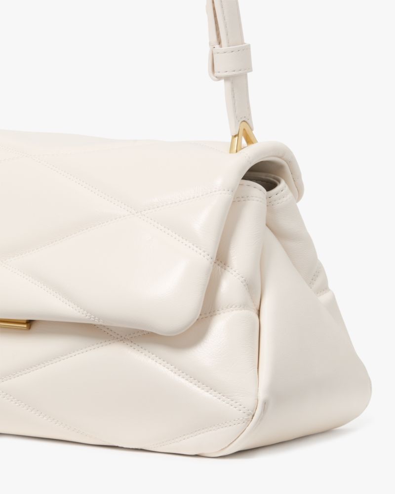 KateSpade Grace Quilted Convertible Shoulder Bag Cream