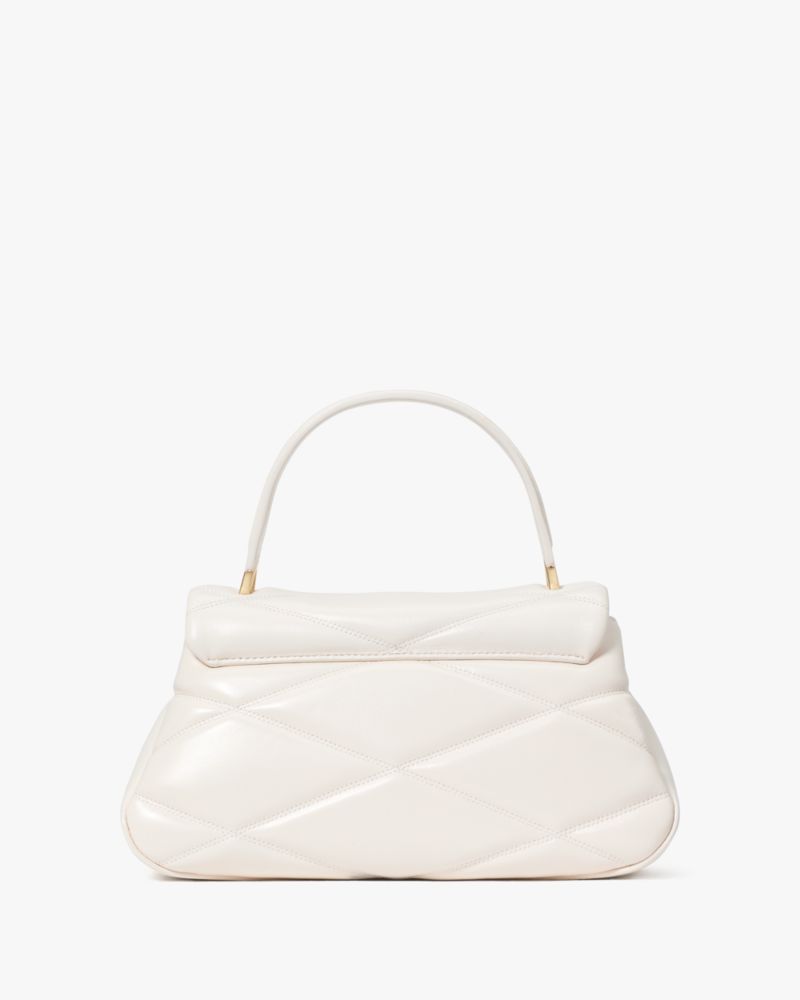 KateSpade Grace Quilted Top Handle Bag Cream