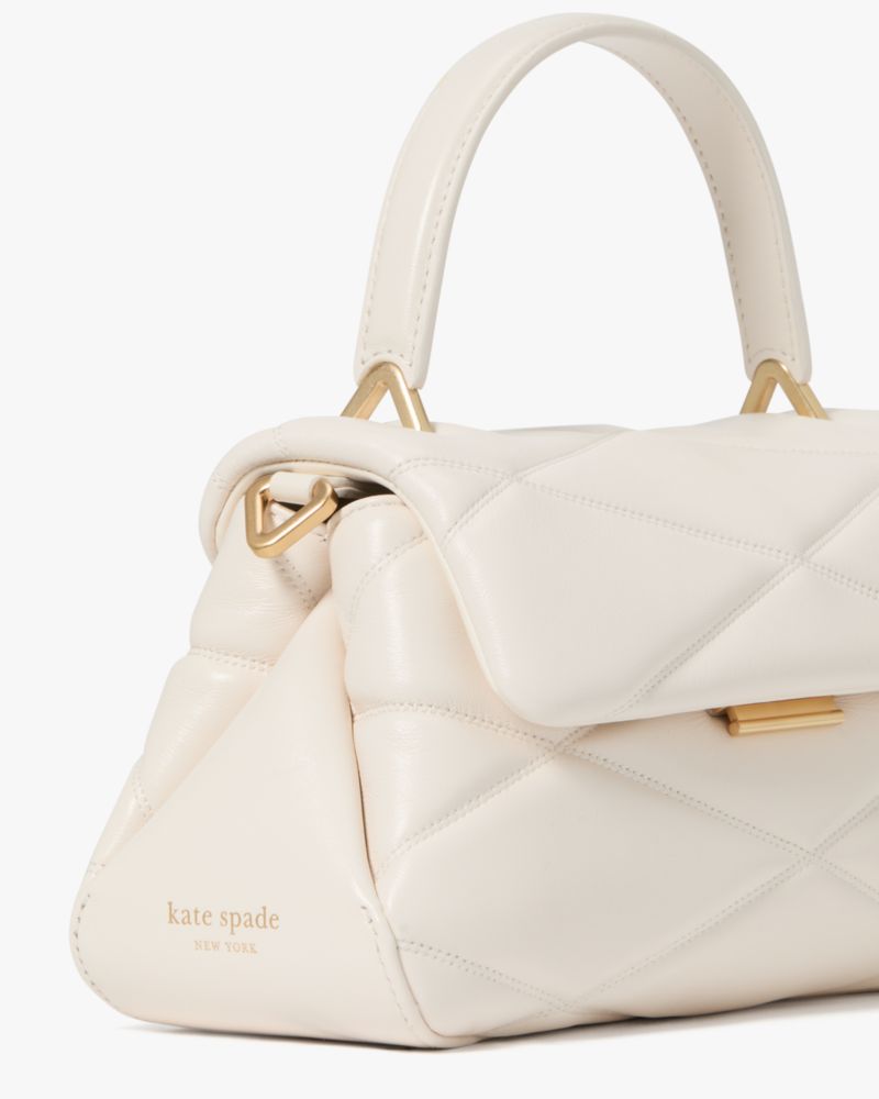 KateSpade Grace Quilted Top Handle Bag Cream