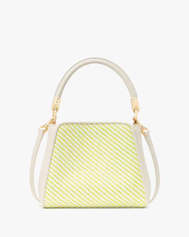 KateSpade Phoebe Straw Small Top Handle Bag Lime Slushy Multi